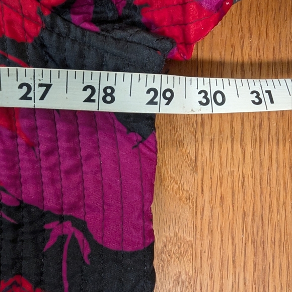 Catherines 3X Quilted Floral Jacket 🌺 Bold Red & Magenta Statement Coat 26/28W - Picture 10 of 11